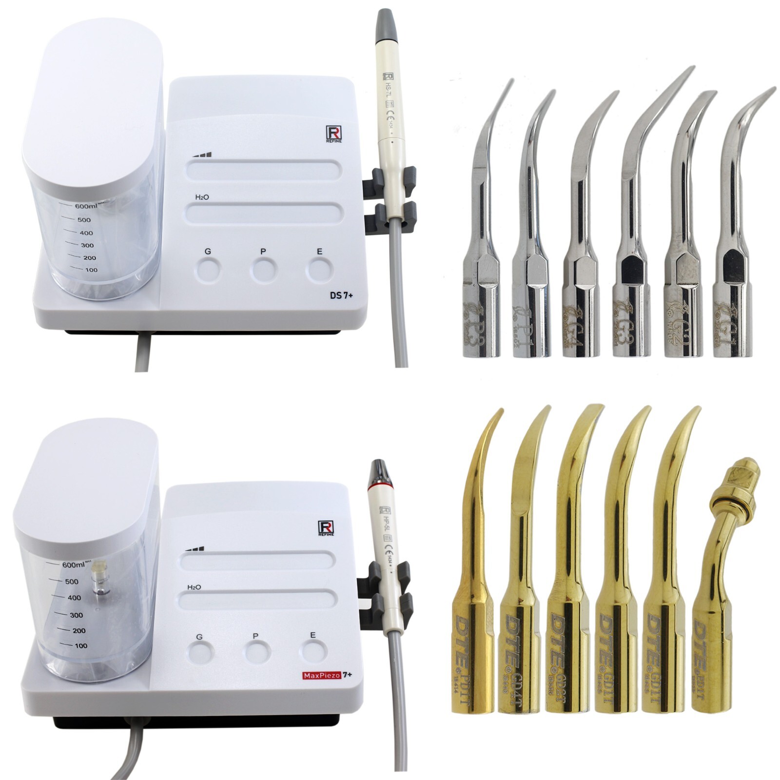 Dental Ultrasonic Scaler LED Handpiece Woodpecker Piezo Tips Satelec Acteon EMS