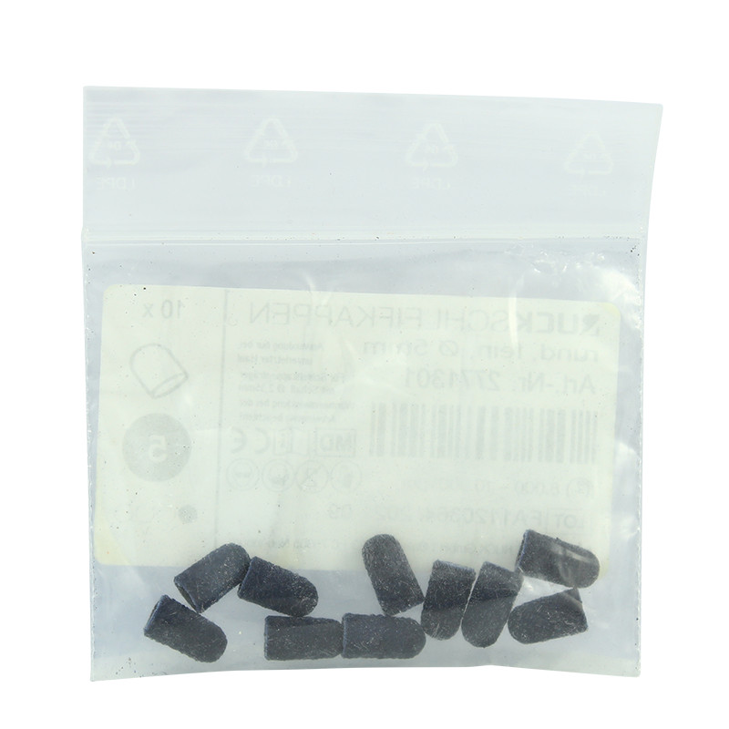 Ruck Fine Sanding Cap Round Tip Ø5mm 10pcs Electric Nail Drill Manicure Pedicure