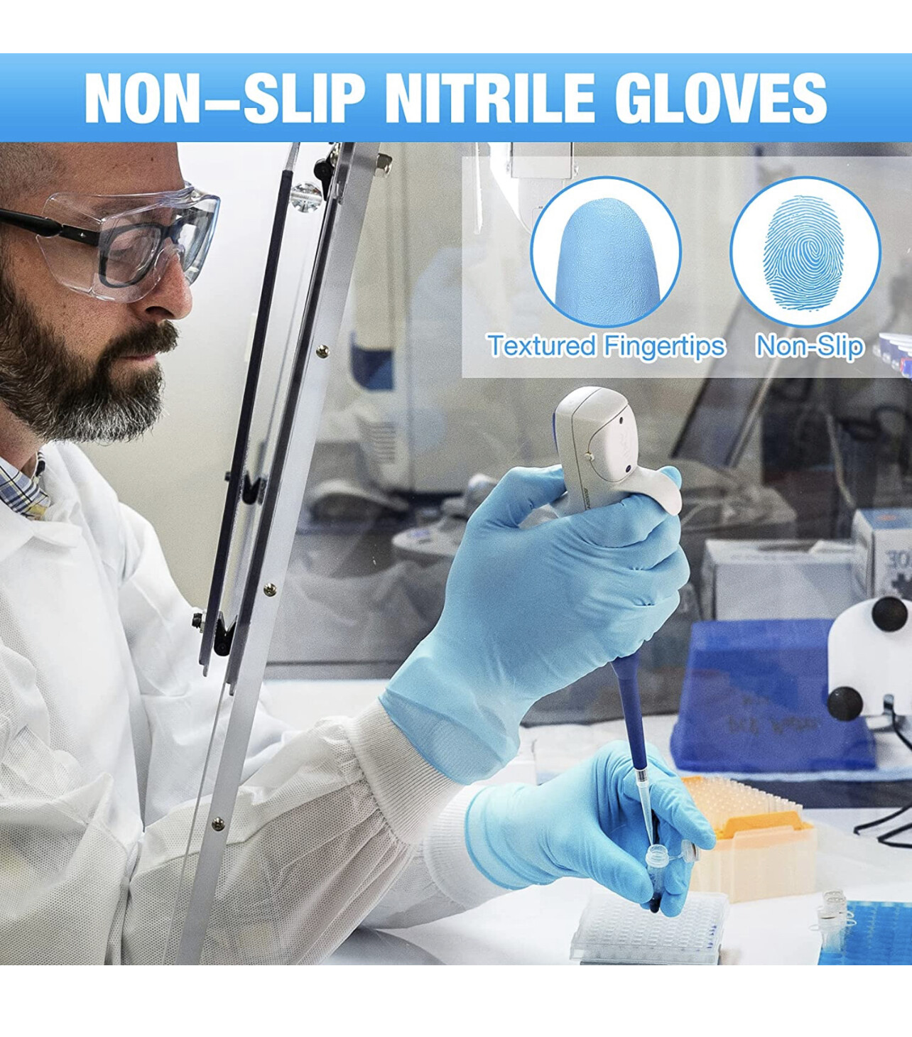 Nitrile Gloves1000 Count Disposable Exam Large Gloves 10 boxes (100 gloves each)