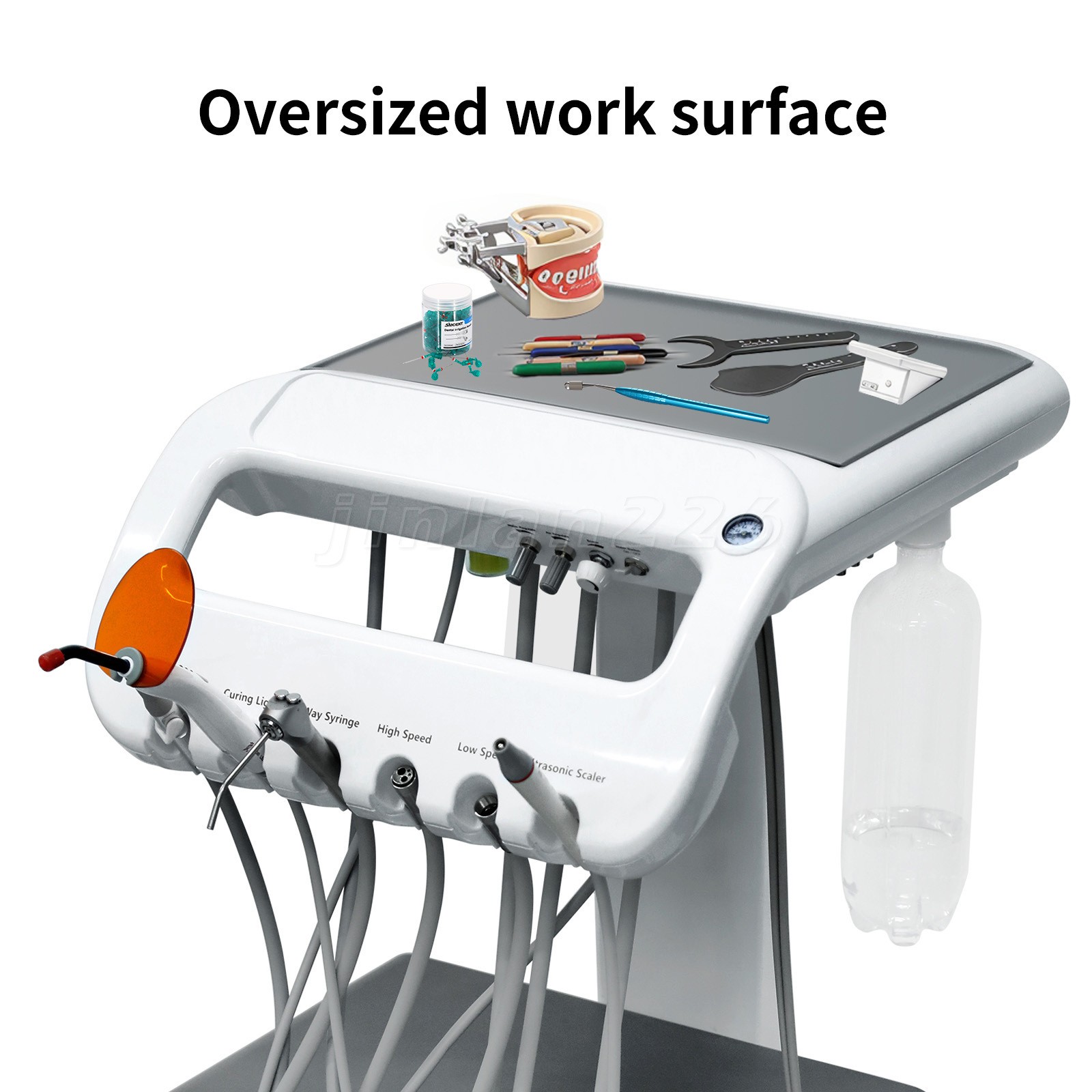 Portable Dental Mobile Delivery Unit System Air Compressor Syringe Suction 550W