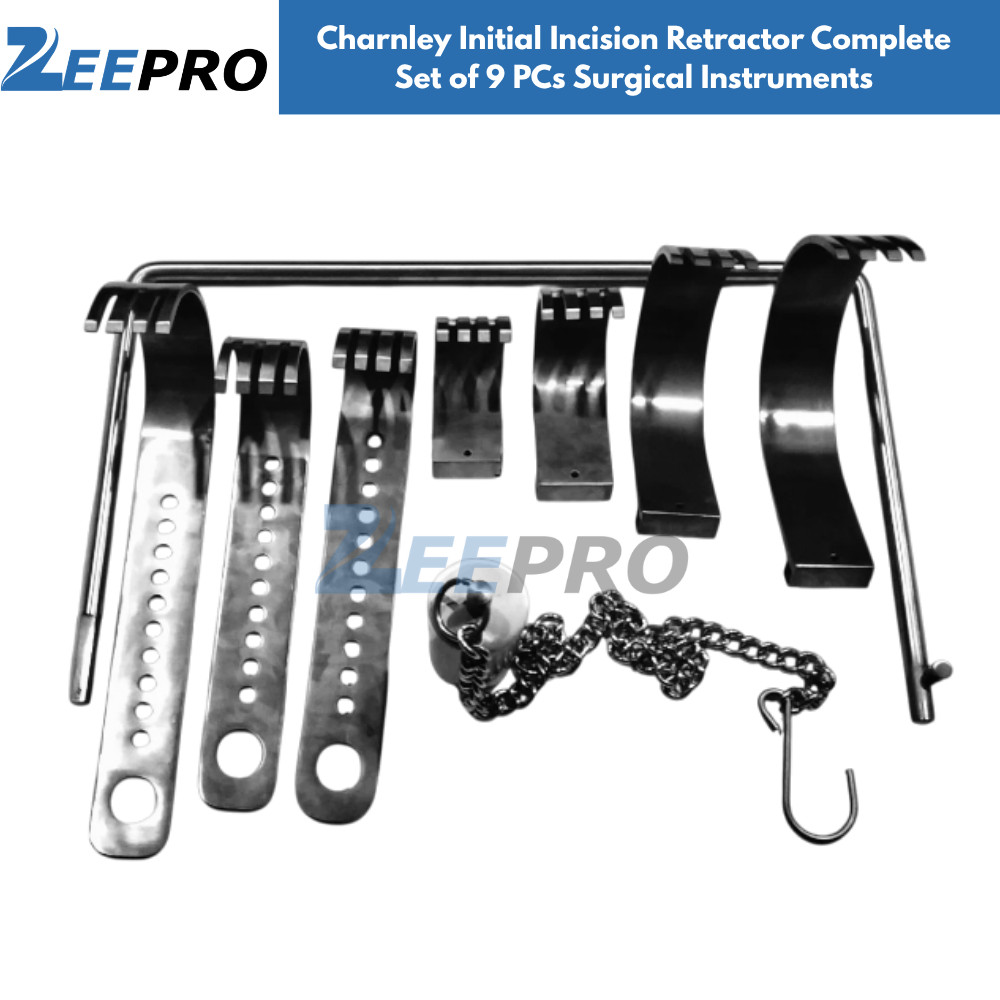 Charnley Initial Incision Retractor Complete Set of 9 PCs Surgical Instruments