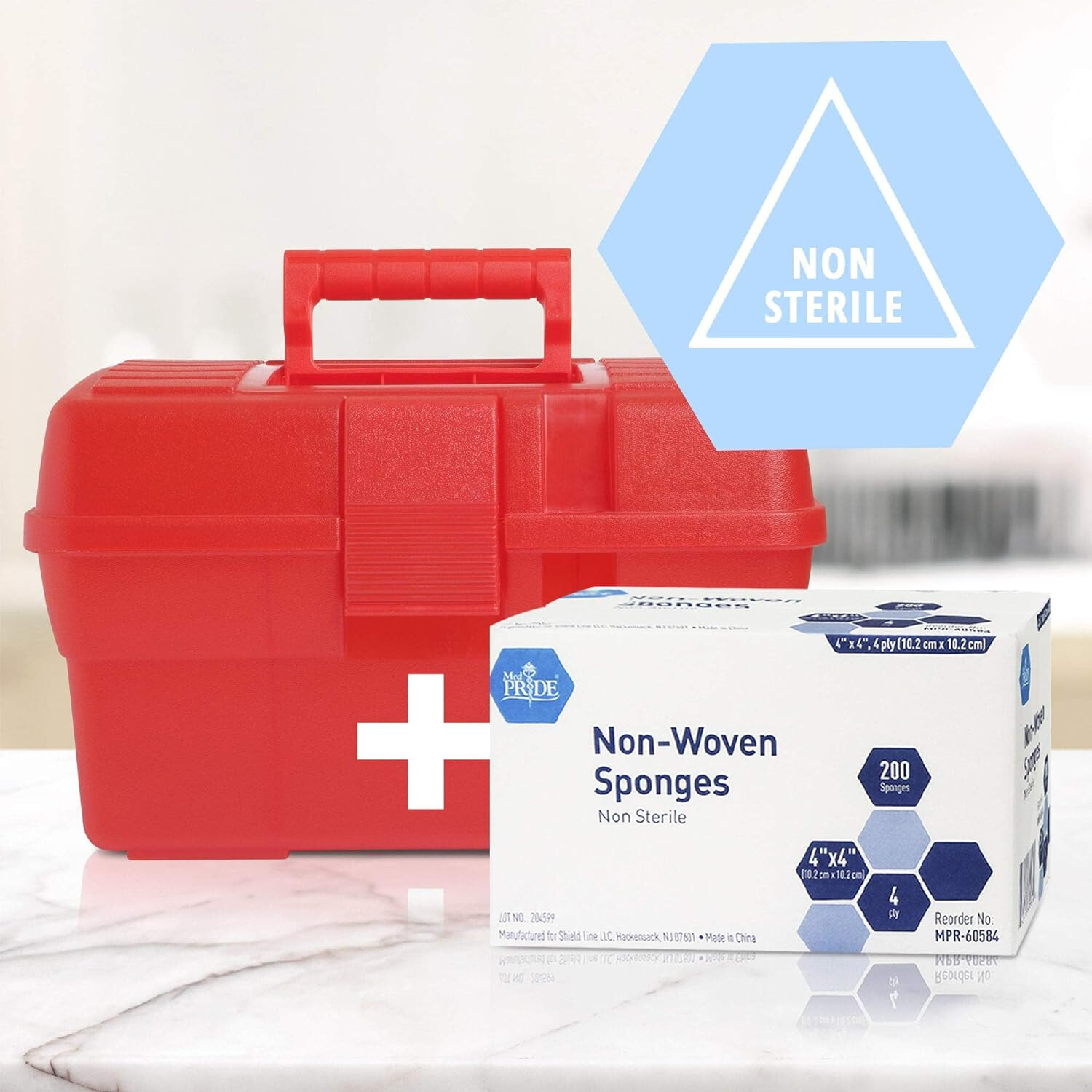 Non Woven Gauze Sponges 4 x 4 – Non-Sterile- 4-ply – 200/Pack Sponges Absorbent