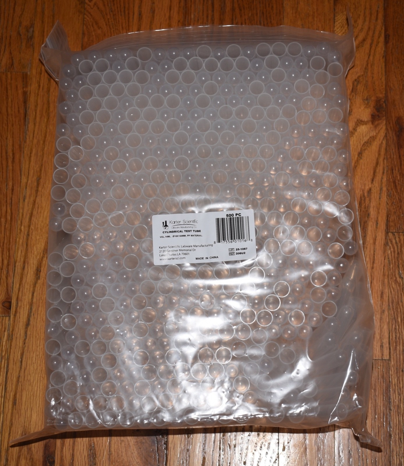 Test Tubes 16x100mm Polypropylene 14ml – Karter Scientific 206U2 – Bag of 500