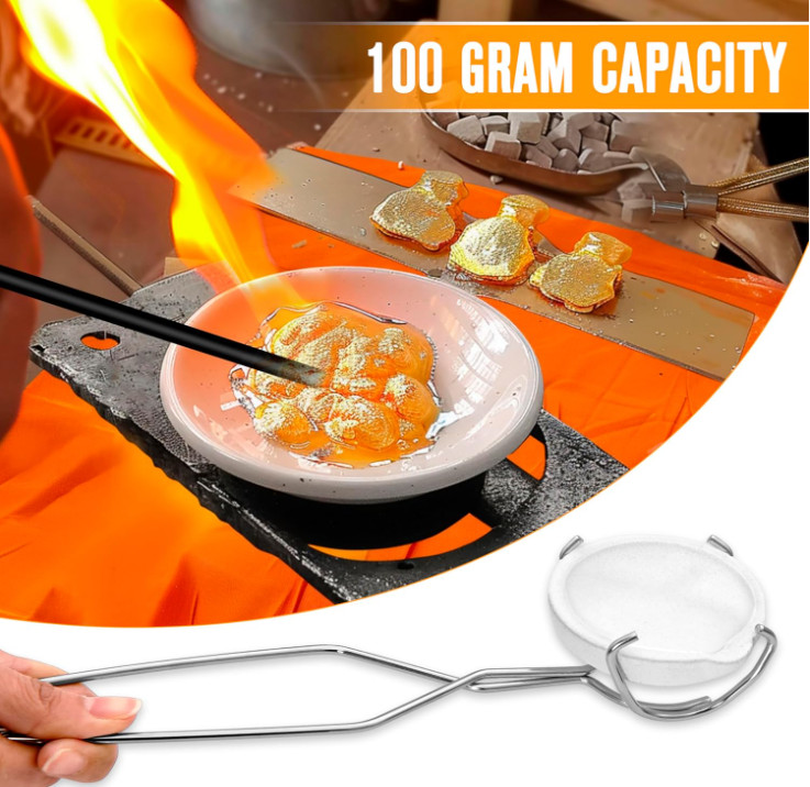 8 Pcs Crucible Kit, Graphite Torch Melting Casting Kit- Gold Melting Kit- Metal