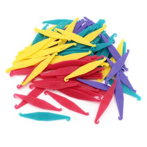100X Dental Orthodontic Elastic Placers Plastic Hooks for Braces Rubber Bands
