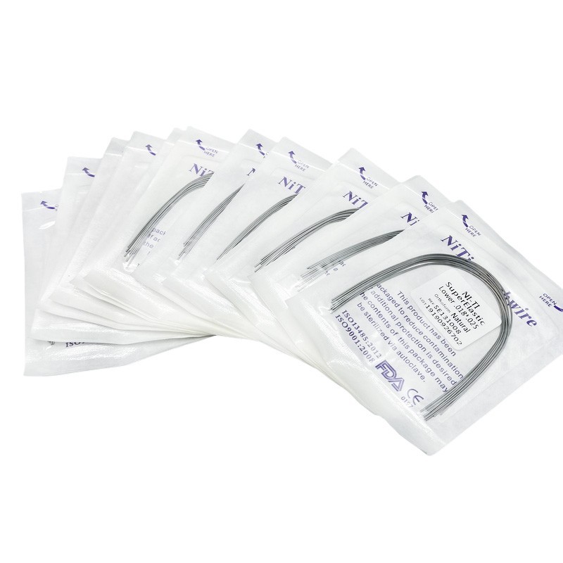 Dental Orthodontic Arch Wire Super Elastic Niti Round Rectangular Natural Form