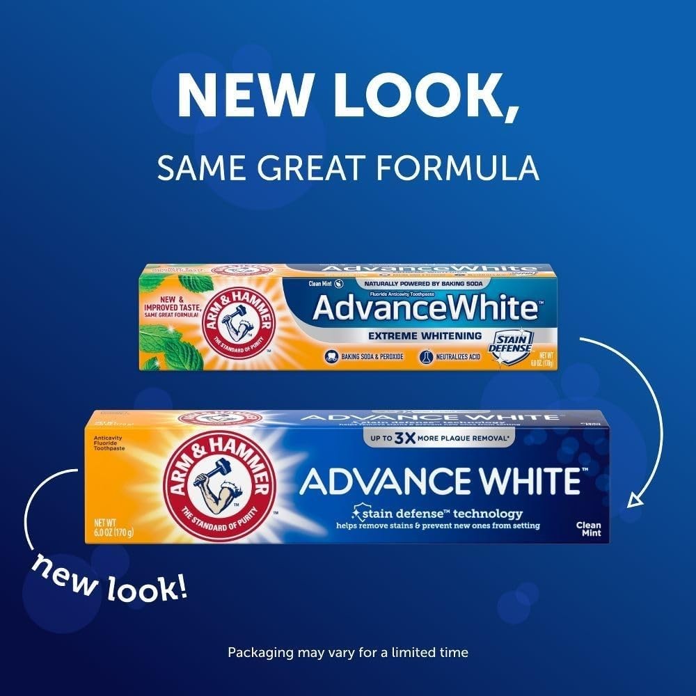 Arm & Hammer Advance White Extreme Whitening Toothpaste – 6 Ounce (Pack of 6)