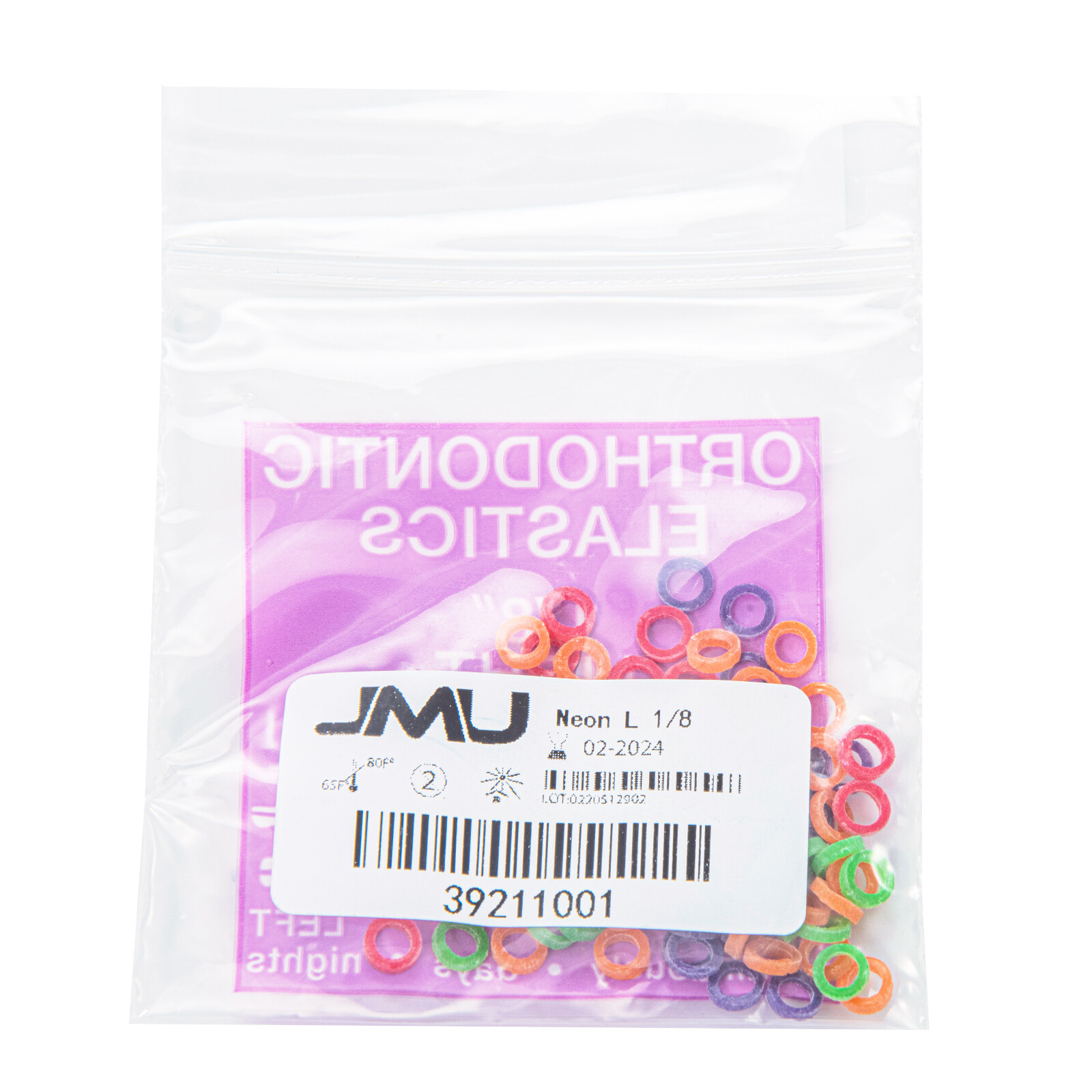 5 Size Dental Orthodontic Rubber Bands Elastic Neon Intraoral Light/Medium/Heavy