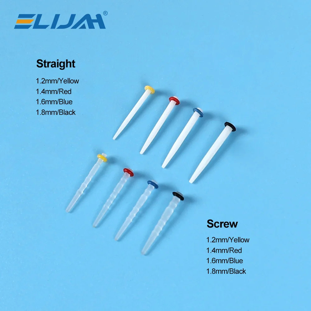 10Boxes Dental Fiber Post Kit Screw/Straight Post Quartz Glass Thread Pile IN US