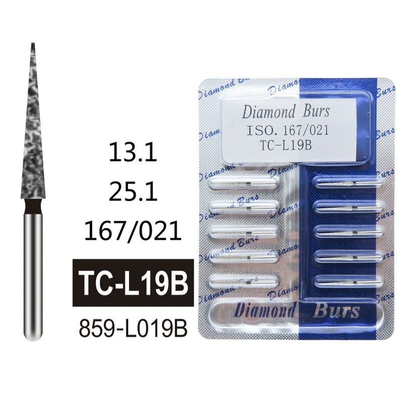 10x 25mm Long Taper Needle Black Super Coarse Diamond Burs for Dental Handpiece
