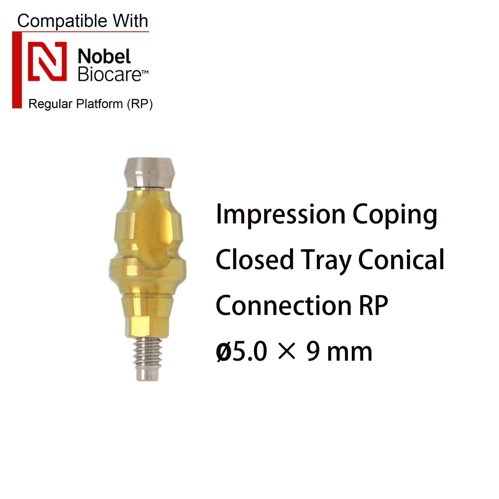 US Dental For Nobel Biocare Active NP/RP Impression Transfer Coping Closed Tray