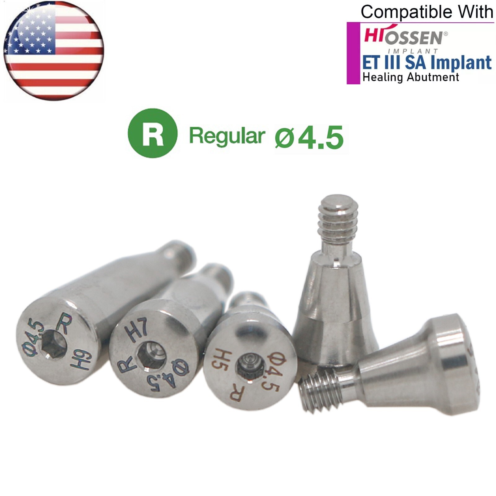 US OSS Dental Mini/Regular Healing Abutment Cap Platform fits Osstem Hiossen