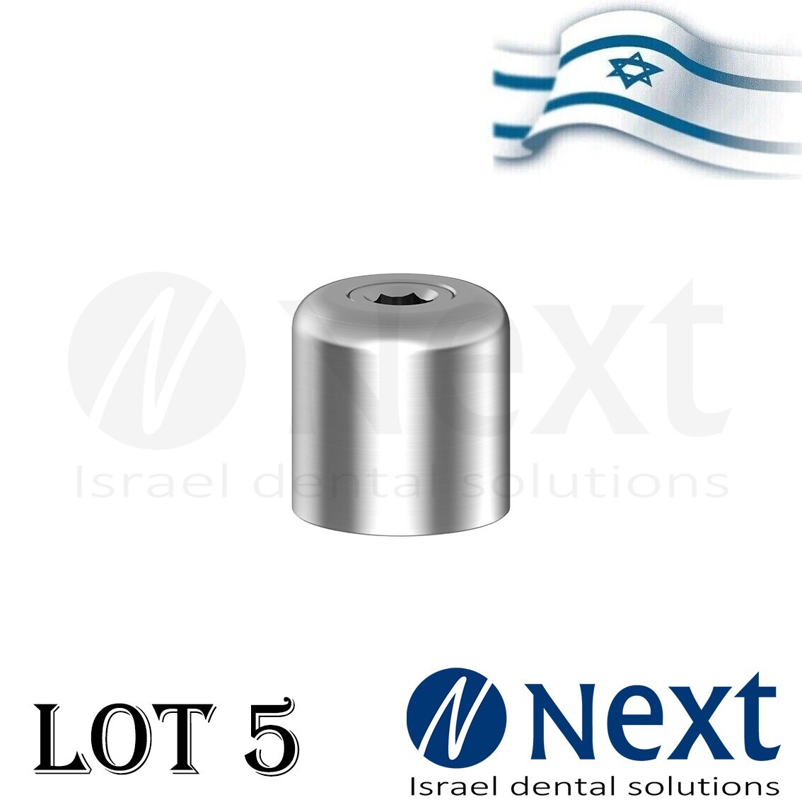Lot x 5 Multi Unit titanium healing cap thread 1.72 mm