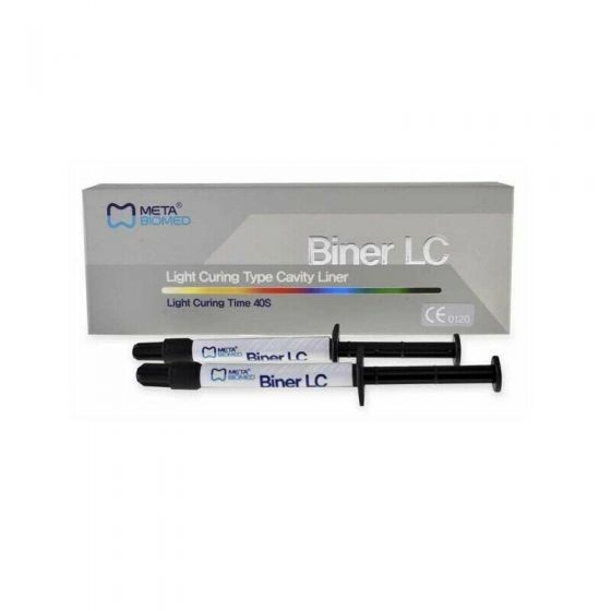 Meta Biomed Biner LC DENTAL Light Curing Type Cavity Liner Base Pack Of 2