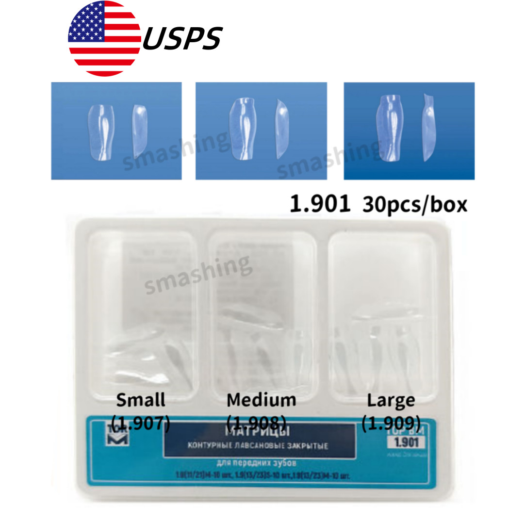 Dental Clear Matrix Anterior Matrices Bow BT Fits Bioclear L/M/S Mixed Sizes 1.9