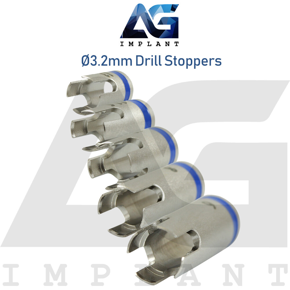 5 Drill Stoppers Ø3.2mm & Drill Set External Irrigation Sur gical Dental Tool