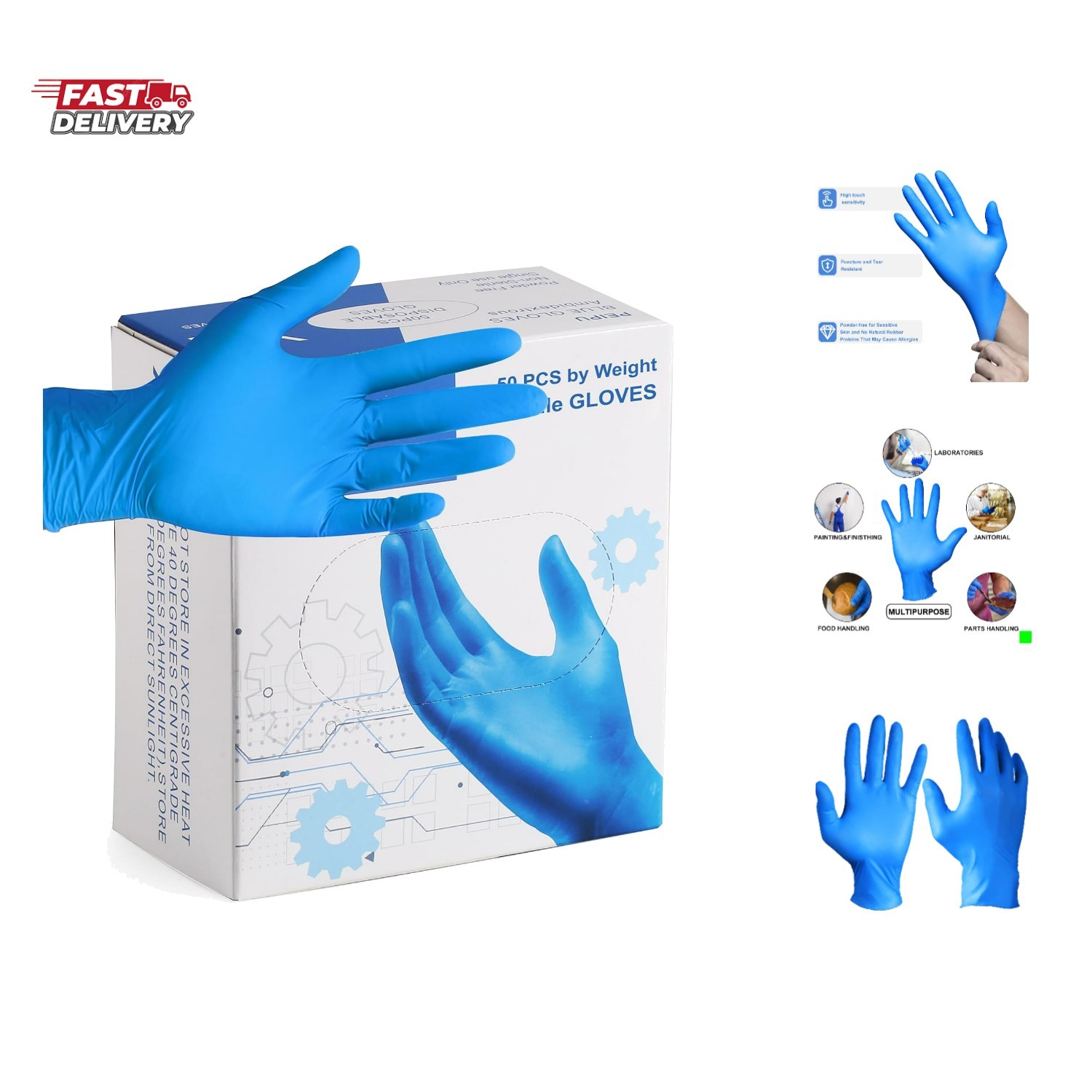 Nitrile Disposable Gloves，Powder Free, Cleaning Service Gloves, Latex Free