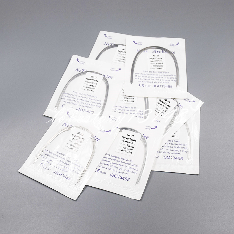 10 Packs Orthodontic Dental Super Elastic Rectangular Niti Arch Wires Natural