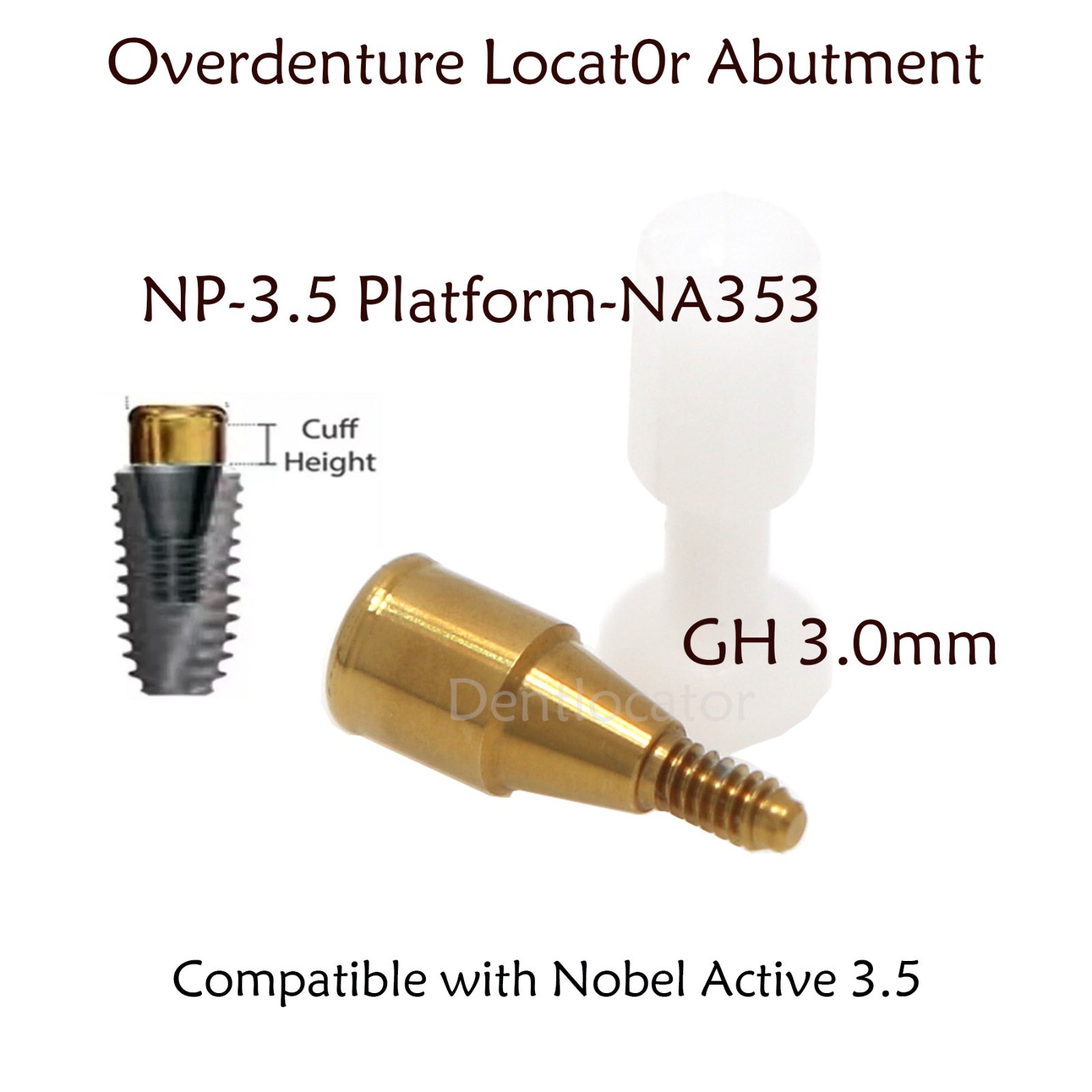 US For Nobel Active Locator Attachment Abutment NP/RP Conical Connection 1-5mm