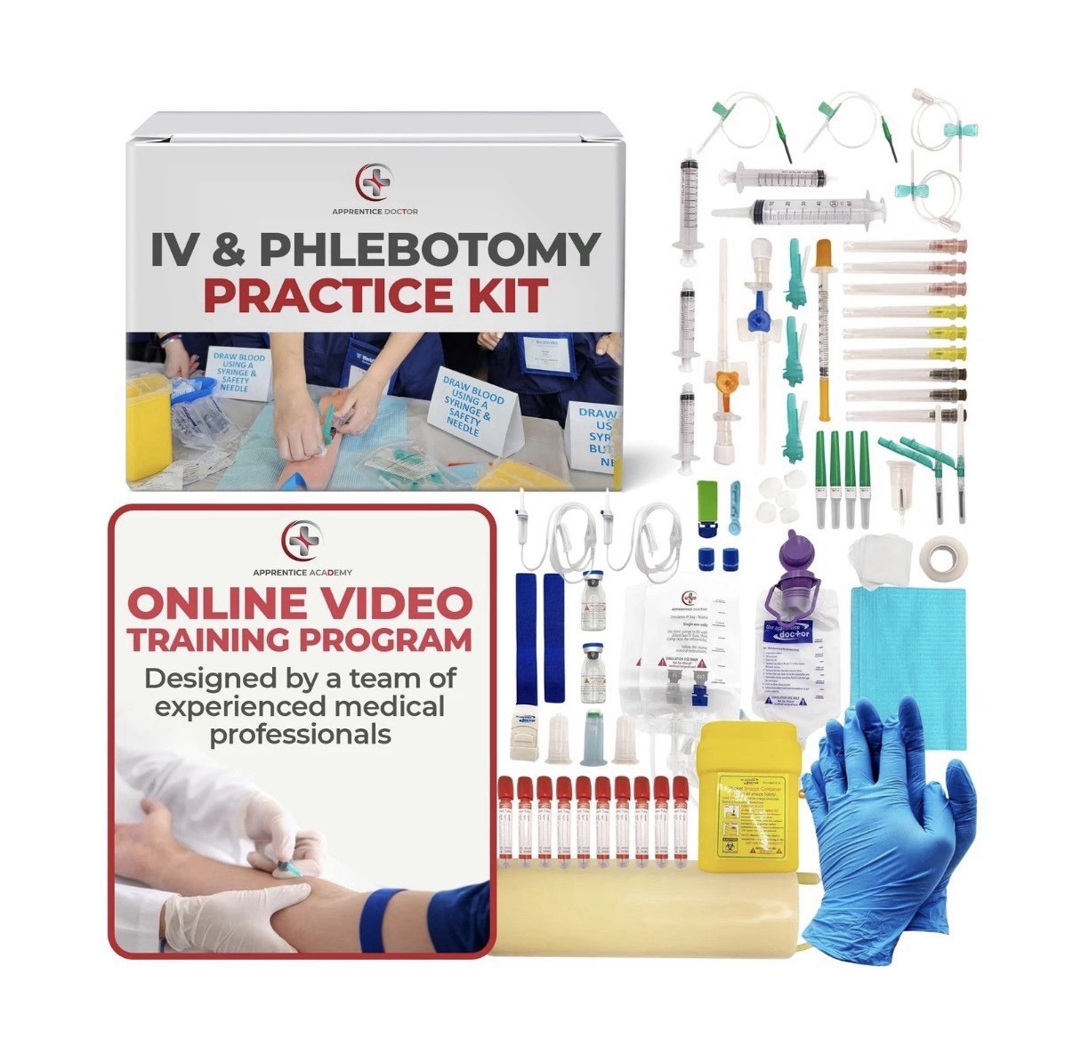 Phlebotomy Practice Kit with Online Training for Nursing Students & Phlebotom…