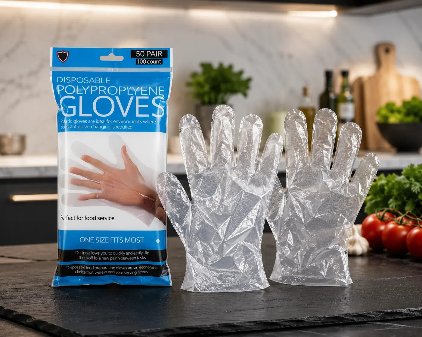 Disposable Polypropylene Gloves 50 Pairs 100 Count Ideal for General Use