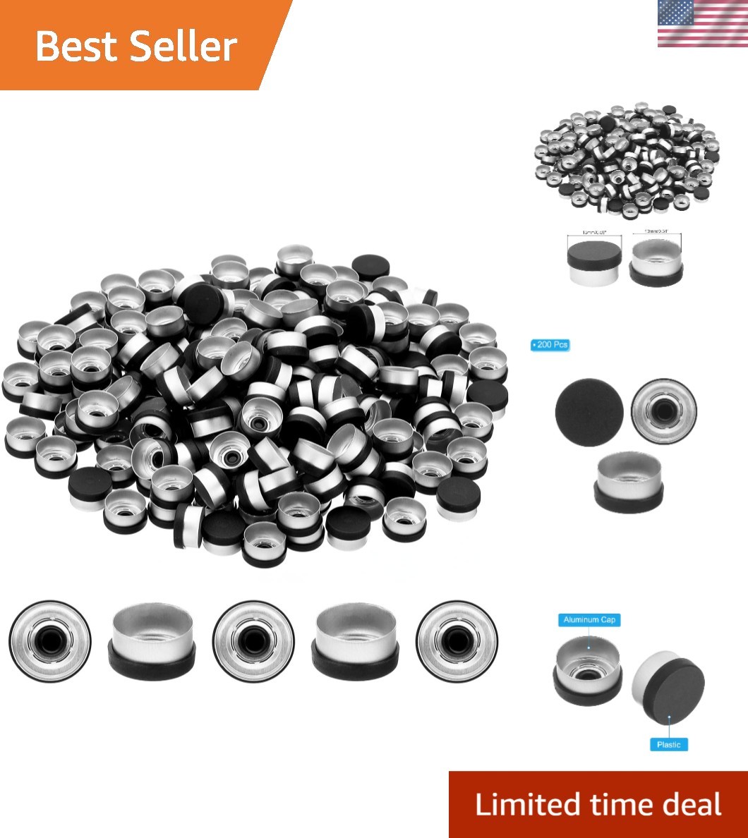 Versatile 13mm Flip Off Caps – 200 Pcs Seals for Essential Oils and More