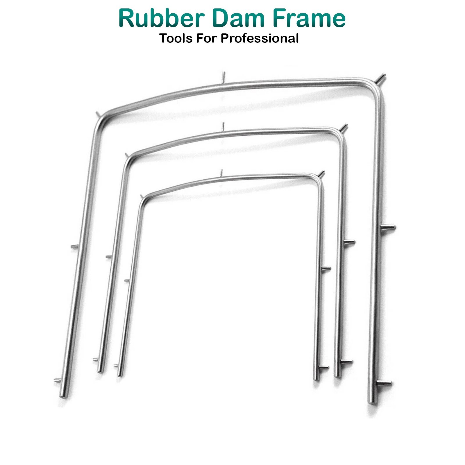 Rubber Dam Frame for Framing Dental Dam, Endodontics Sizes Small, Medium, Large