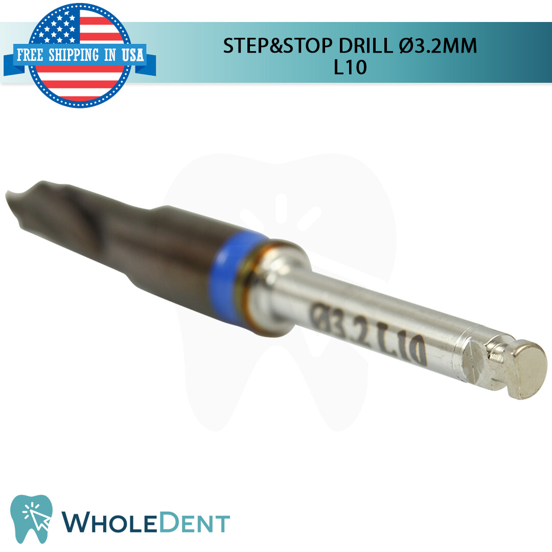4 Integral DLC Step&Stop Drill Ø3.2 Set External Irrigation Pre Stopped Stopper