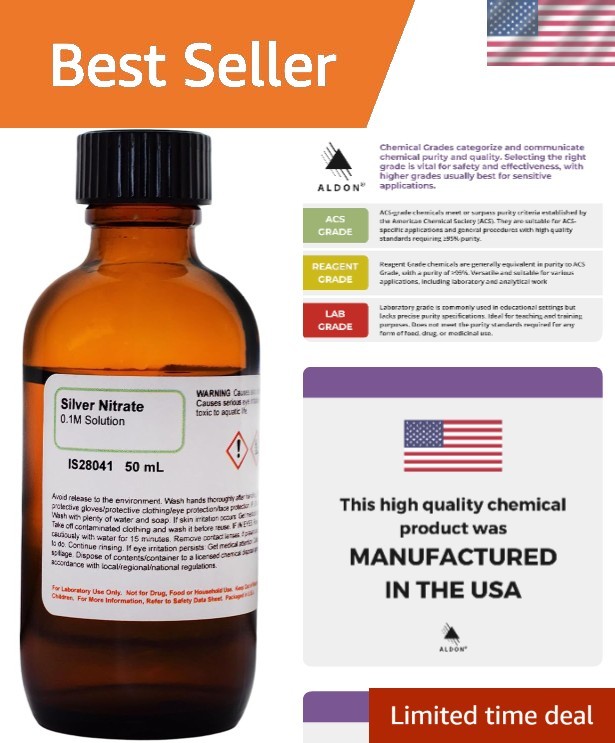 Silver Nitrate Solution, 0.1M, 50mL – The Curated Chemical Collection