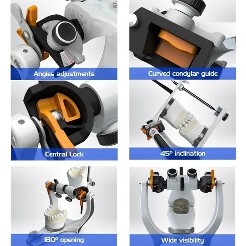 Semi-Adjustable Articulator A7 Plus Arcon Facebow Dental Lab Professional Tool