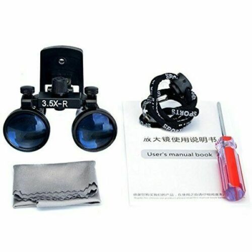 Dental 3.5X-R Binocular Loupes Compound Optic with Bag Clip-on Magnifier DY-110