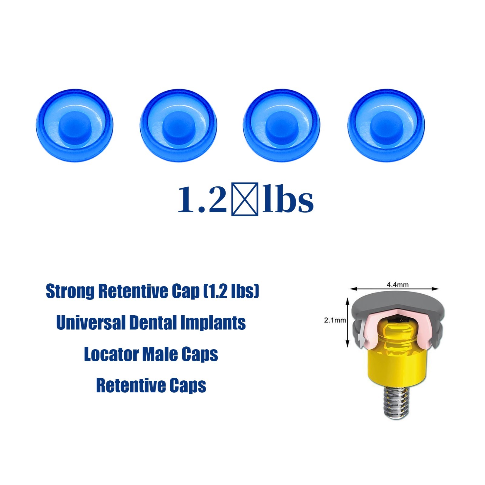 US Universal Remove Core Tool Implant Retention Caps Set Insertion Extraction