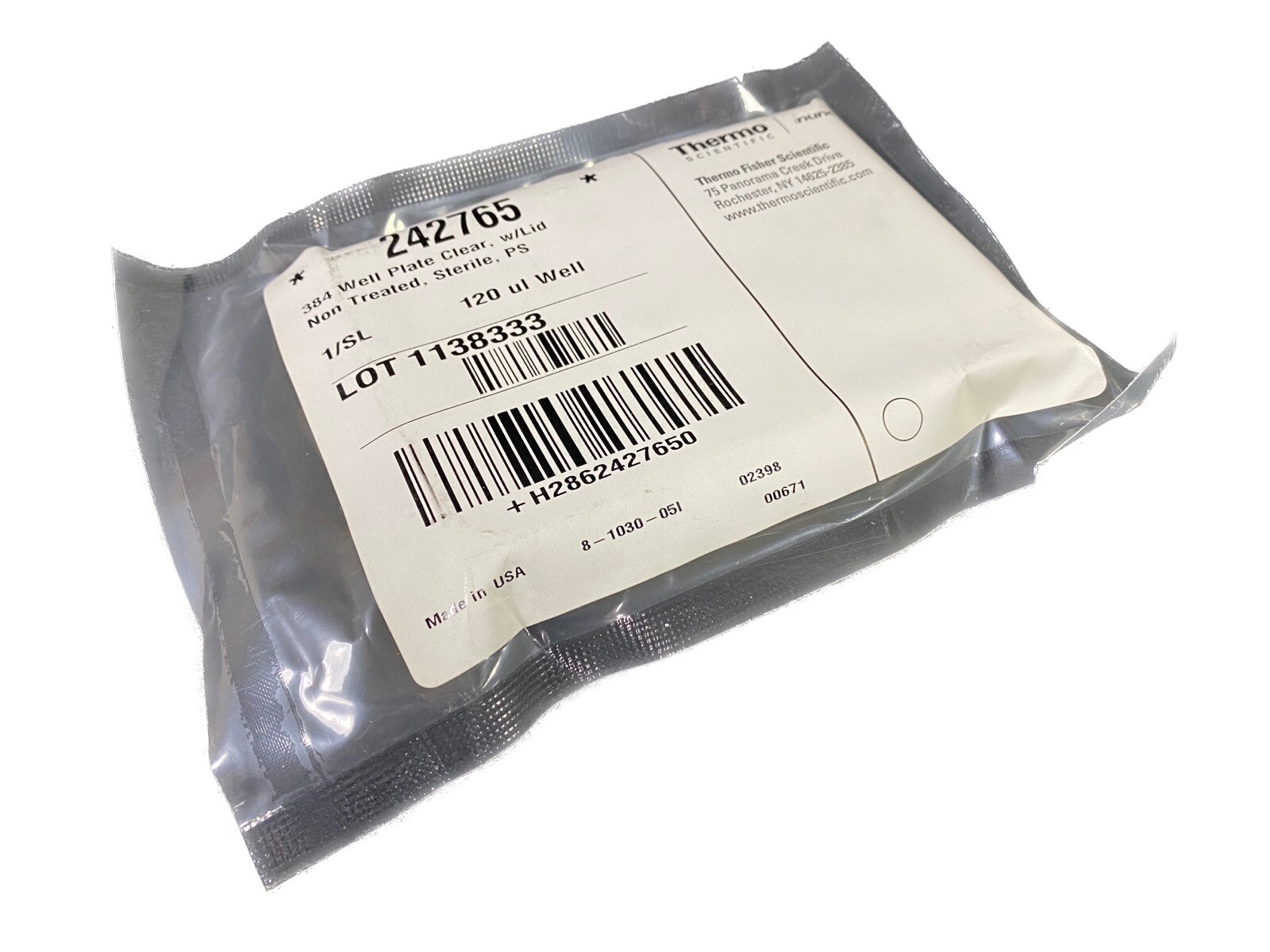 THERMO SCIENTIFIC Polystyrene 384-Well 120μL Nunc Microplate 242765 (1/ea)