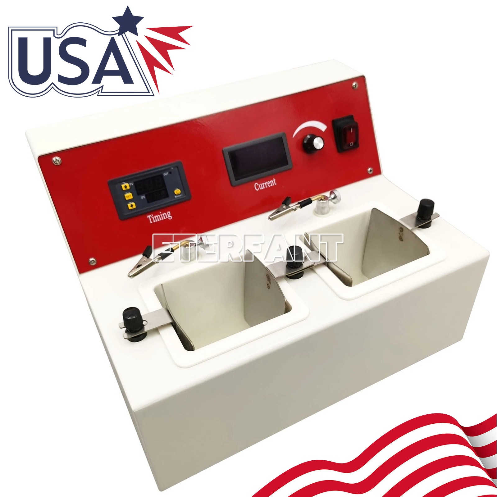 Dental Lab Electrolytic Polishing Machine Unit with Two Electrolytic Cells US