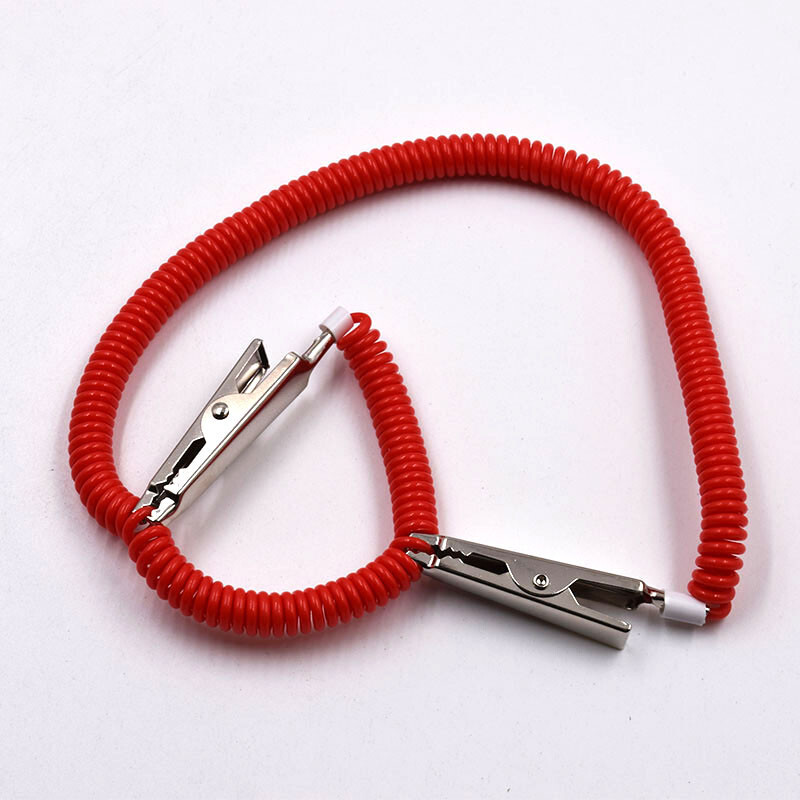Dental High Quality Reusable Flexible Chain Napkin Holder Coil Stretchy Cord Red