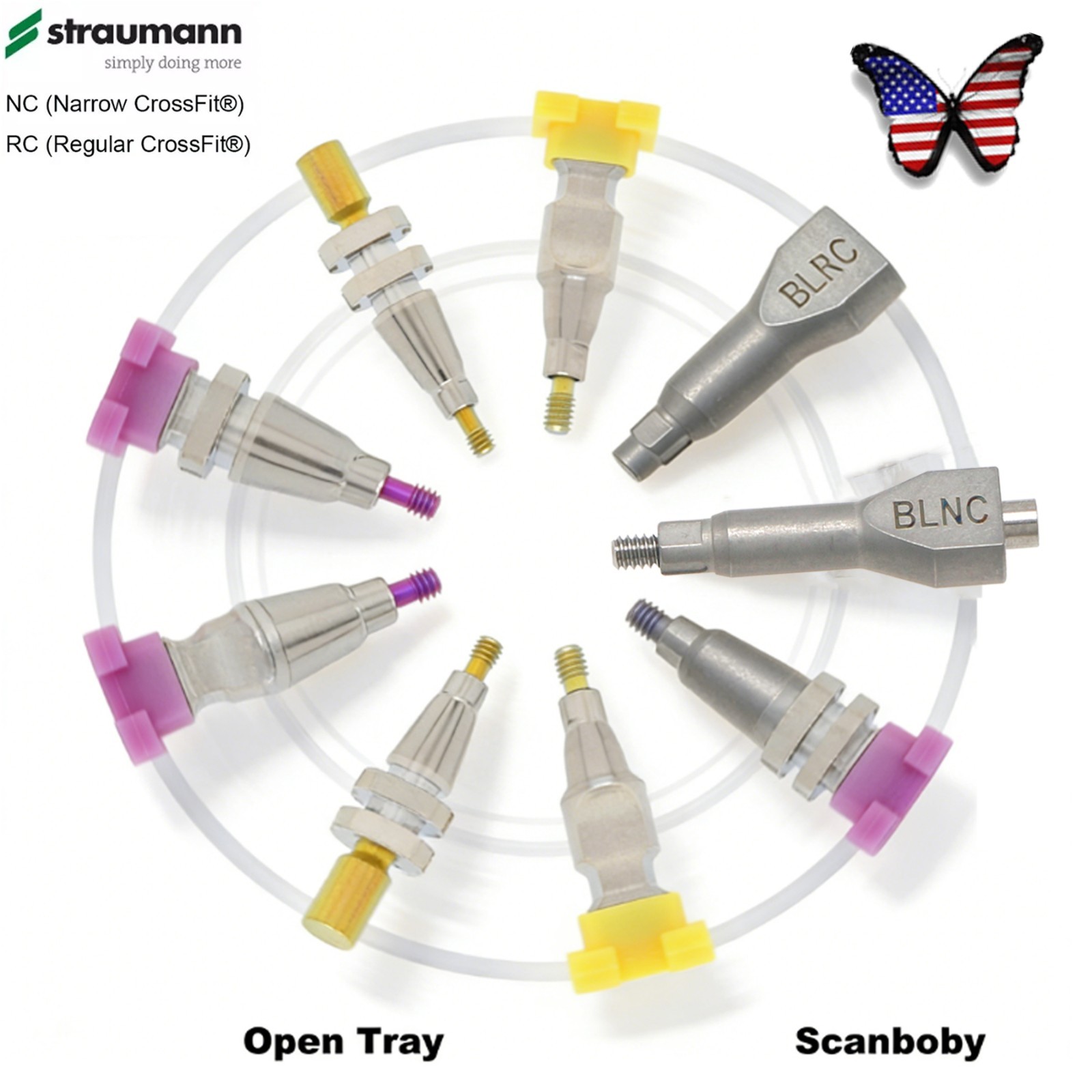Bone Level Straumann ITI Impression Coping Transfer Analog Open/Close Tray RC NC