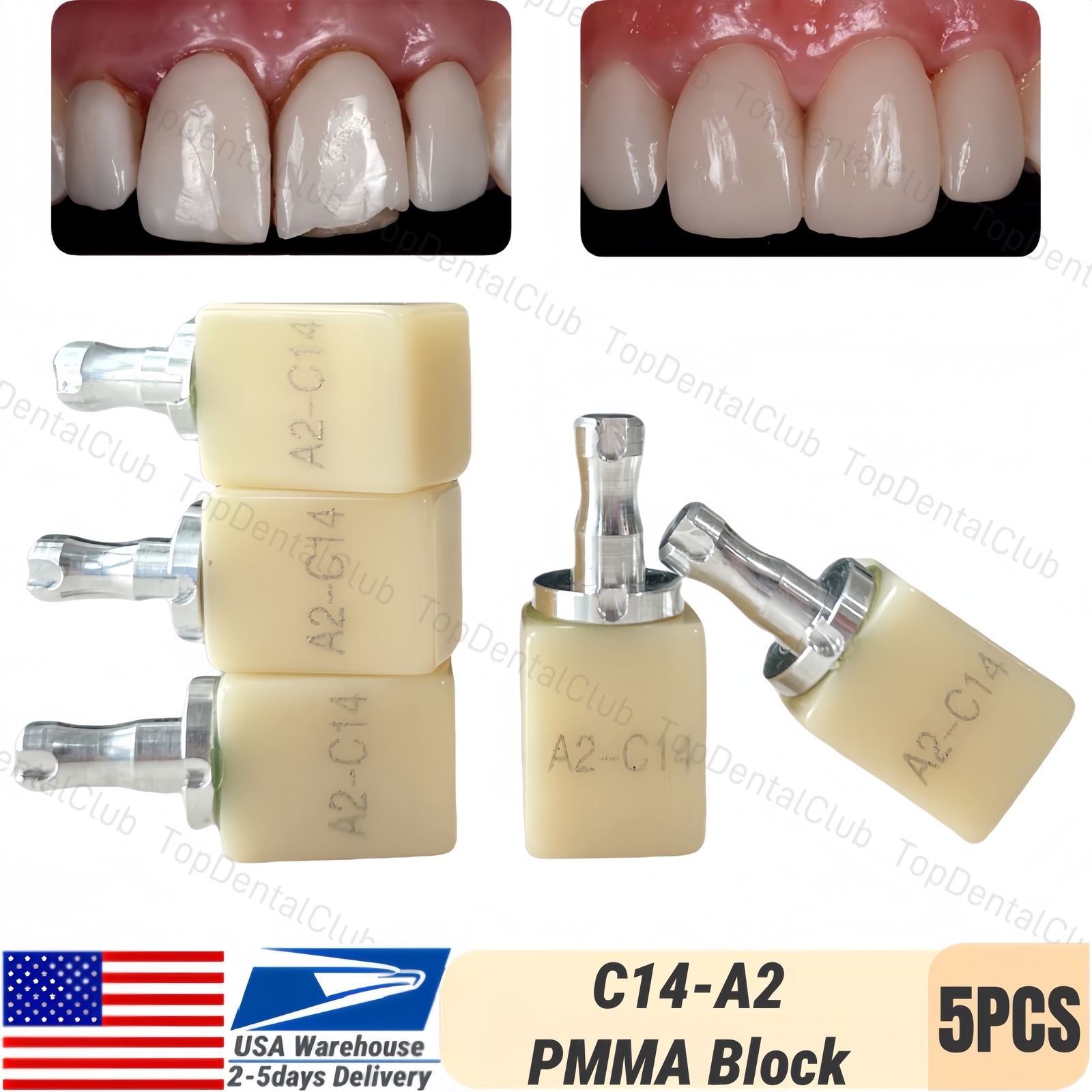 C14 A2 Dental PMMA Block Non Firing CAM CAD CEREC Milling Sirona Free Sinter