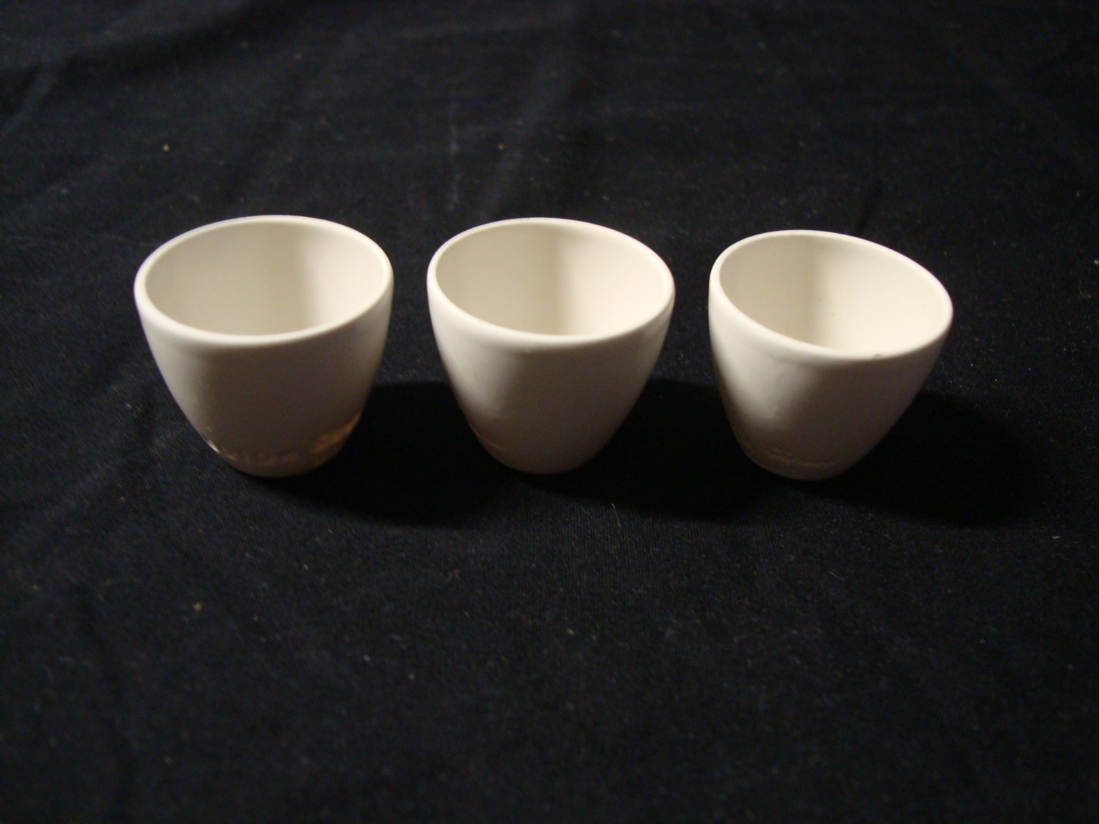 Set of 3 Small 1.5″ Ceramic Evaporating Dishes For Chemistry