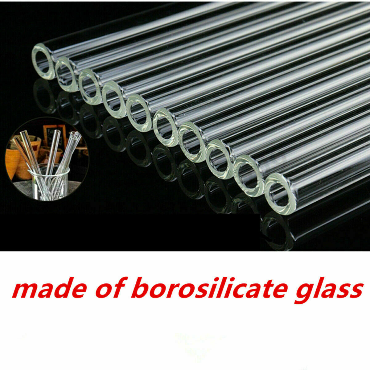 12X 12″ long Premium Borosilicate Clear Glass Blowing Tubes 8 mm OD 1.1mm