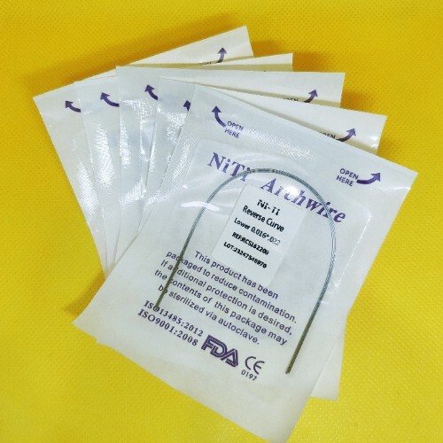 Dental Orthodontic Reverse Curve Arch Wires Super Elastic Niti Rectangular Wires