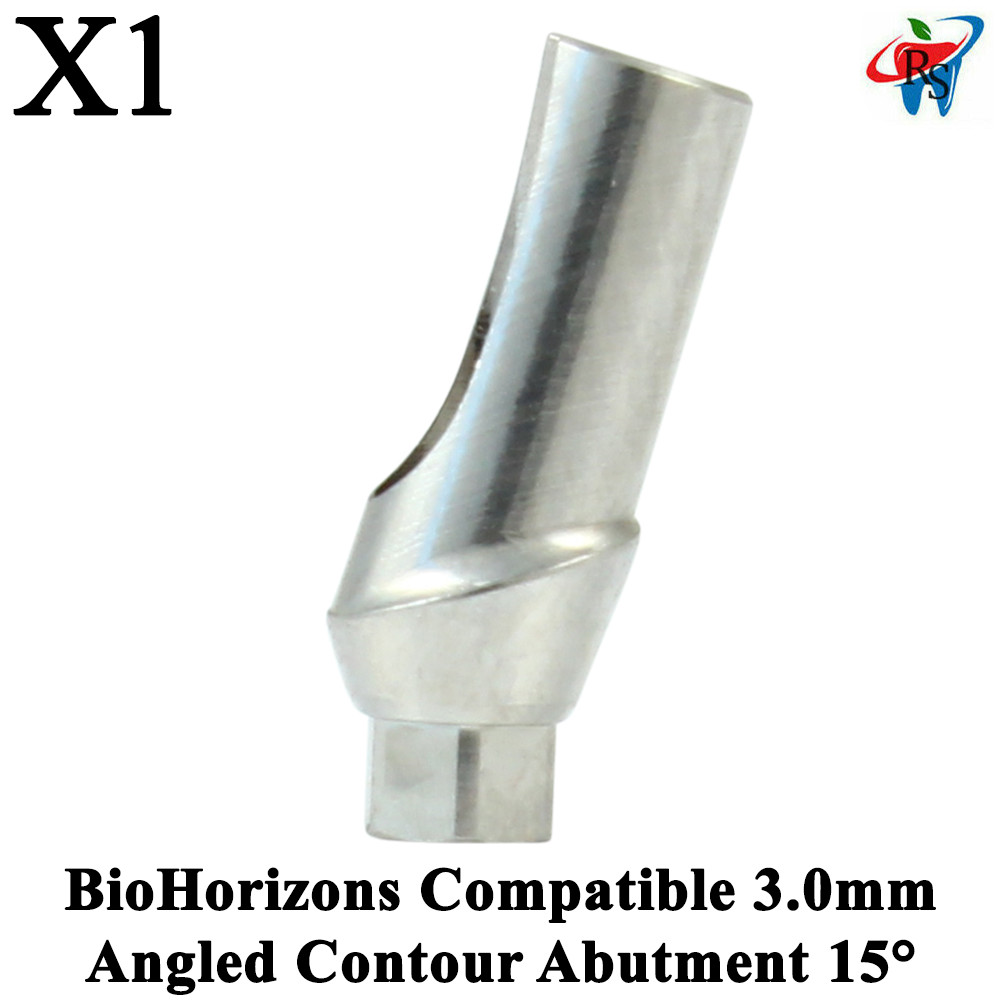 1pcs Dental BioHorizons Compatible 3.0mm Angulated Contour Abutment 15°