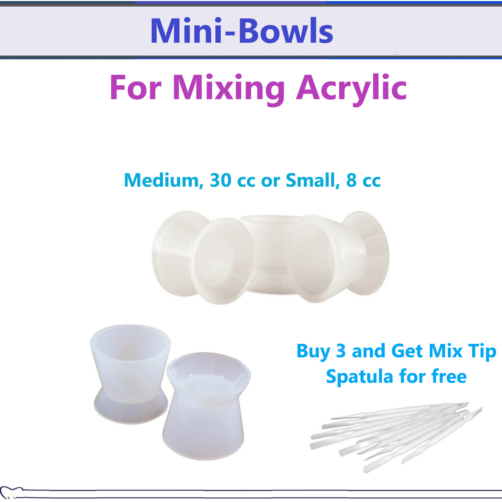 Dental Flexible Impression Bowls Mixing Silicone Bowl X/Small/Medium/Large