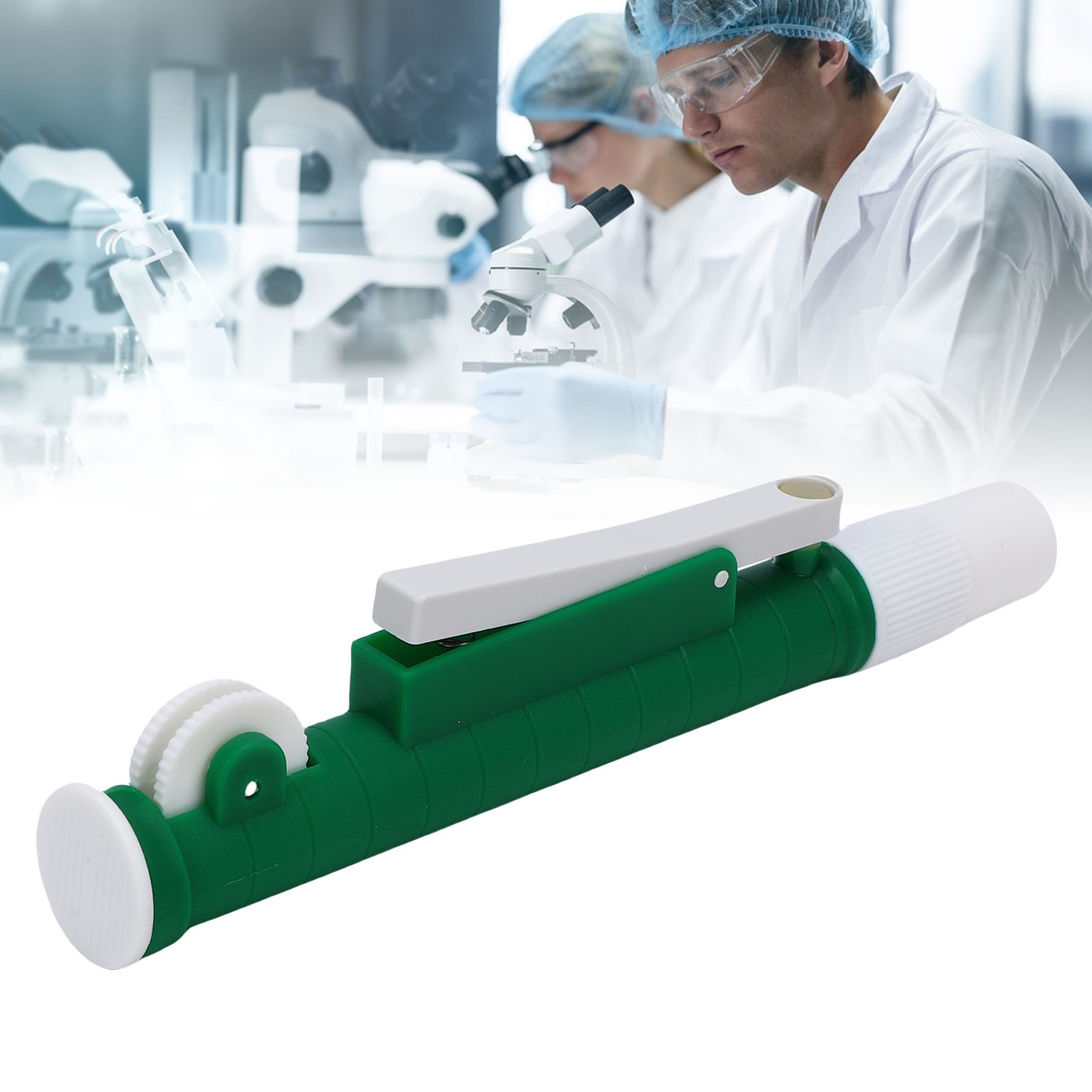 Green 10ml Manual Pipette Controller For Accurate Liquid Handling With Plastic