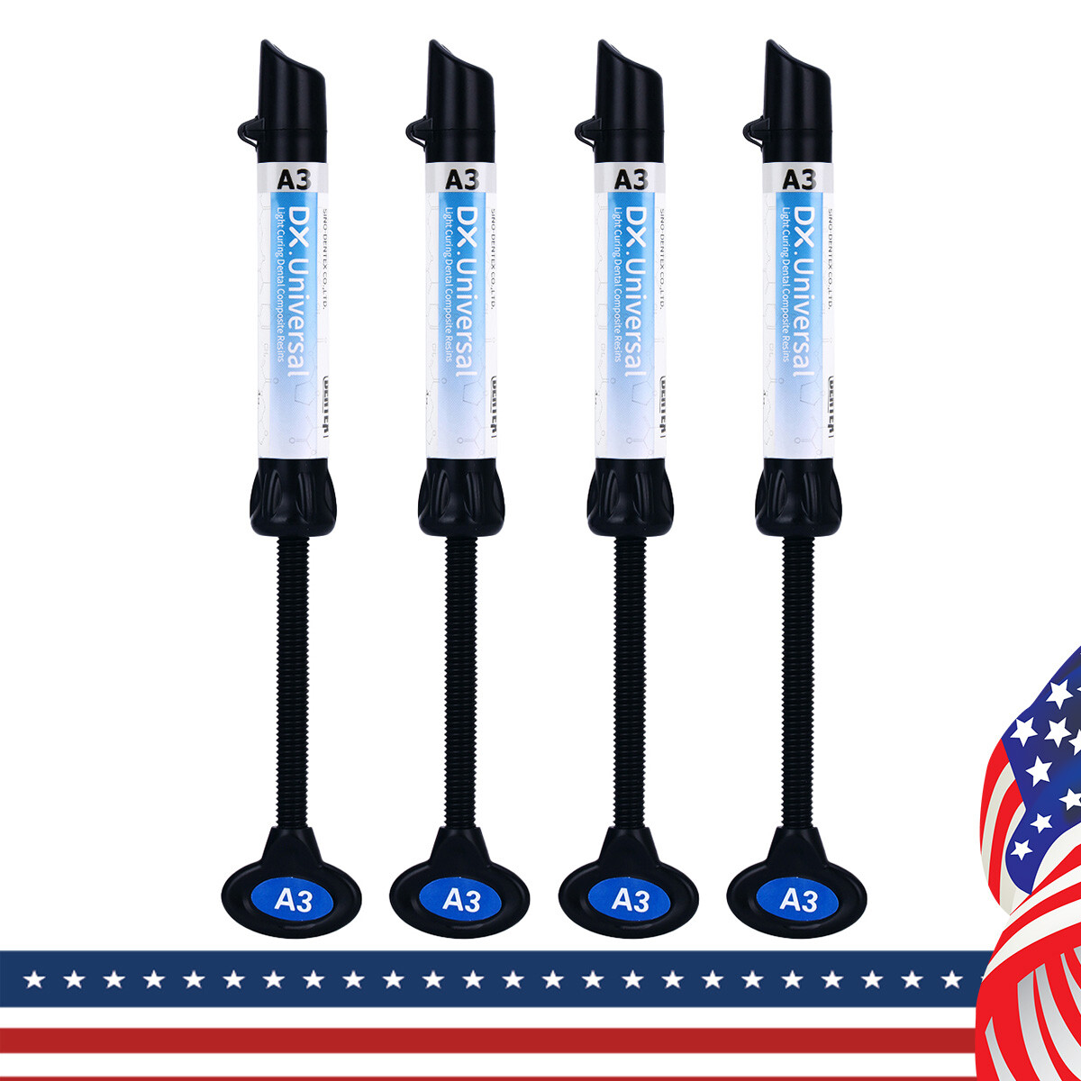 DENTEX Dental Universal Composite Light Cure Resin Anterior Posterior A3 Syringe