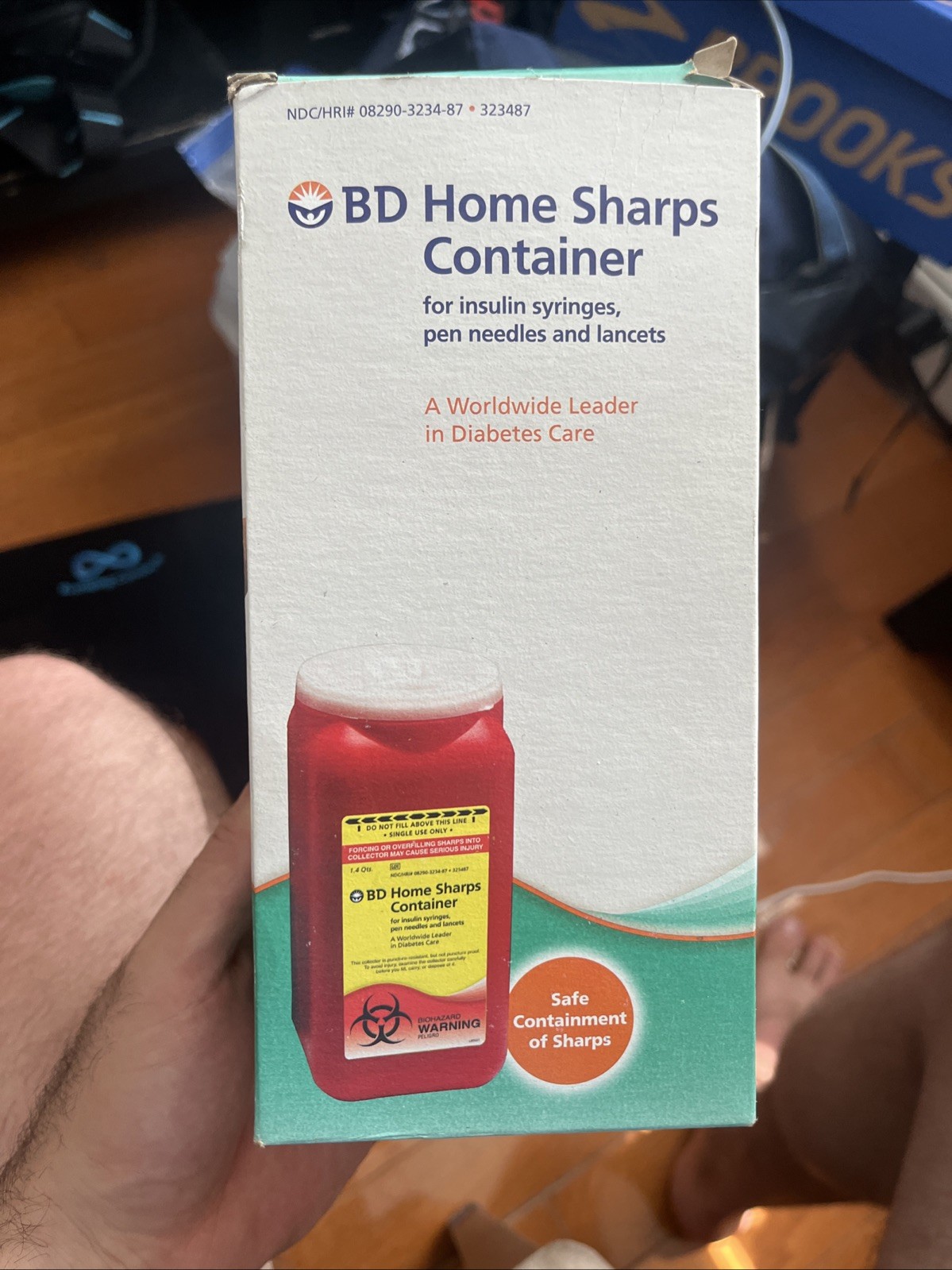 NEW BD Home Sharps Container 1.4qt Puncture & Leak Resistant Snap Lock Lid