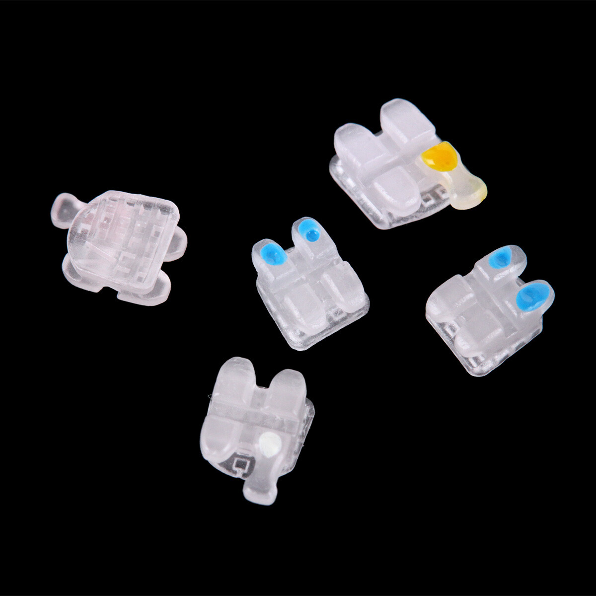 AZDENT Dental Orthodontic Ceramic Brackets Brace Roth MBT.022/018 Hooks 345