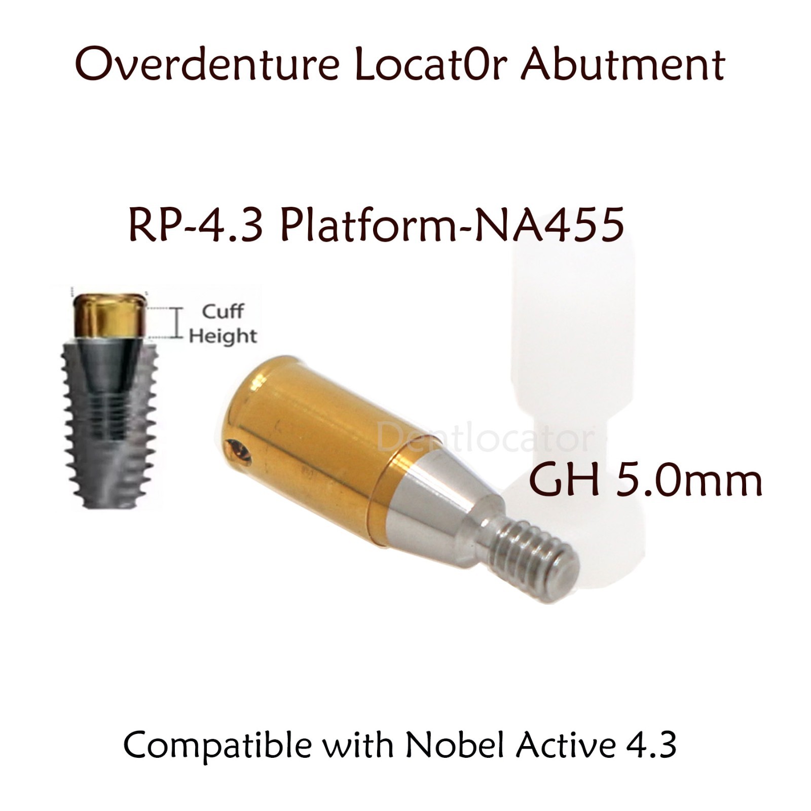 US For Nobel Active Locator Attachment Abutment NP/RP Conical Connection 1-5mm
