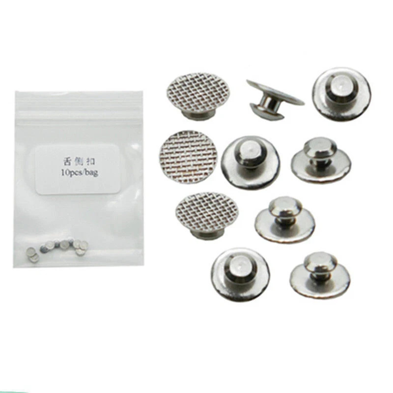 10Pcs/Bag Dental Orthodontic Lingual Buttons Bondable MIM Traction Hook Round