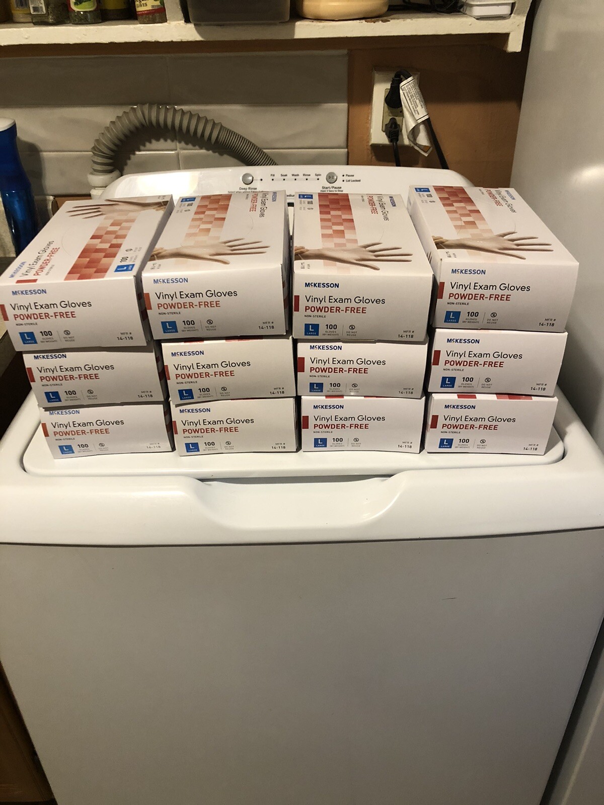 McKesson Vinyl Exam Powder Free Gloves Large (Pack of 100) (NEW)