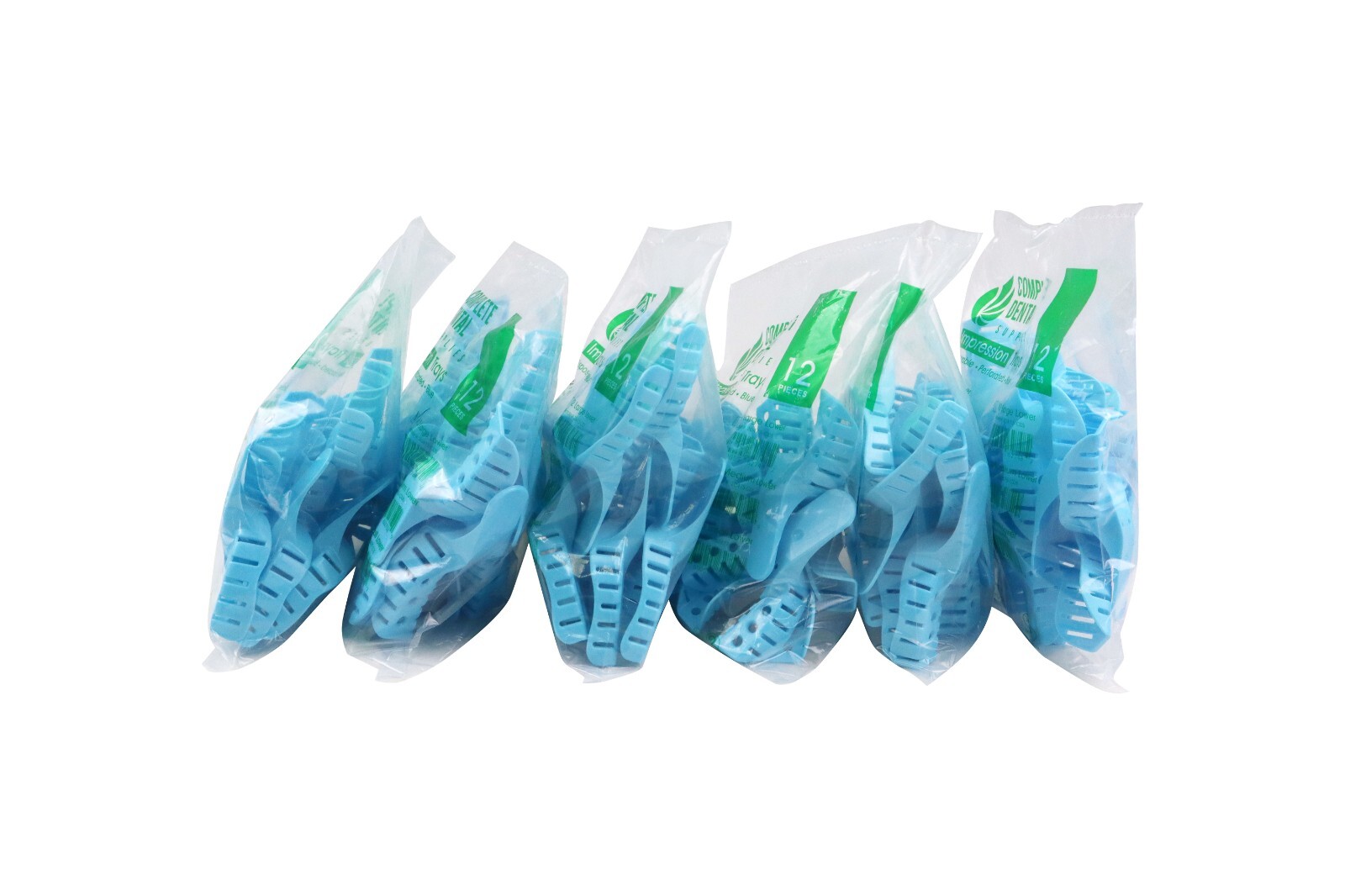 Disposable Impression Trays, Perforated # 4 Medium Lower, 12 pcs / Bag.